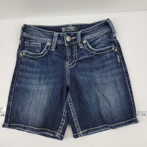 Silver Suki mid‎ short denim W25 womens 2401 blue
